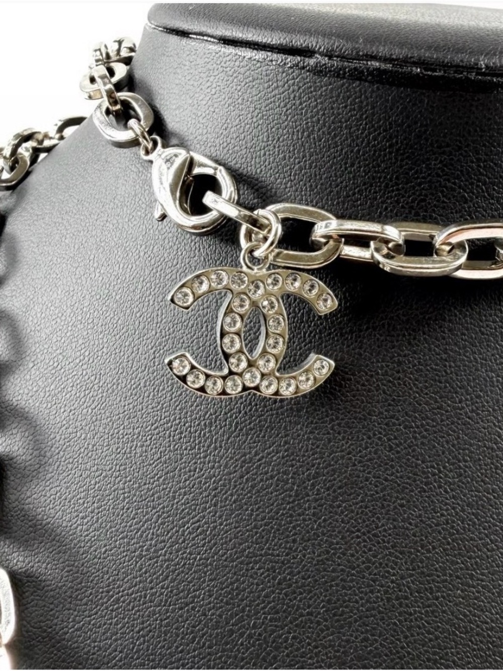 CHANEL Archival Silver-Tone Crystal Byzantine Medallion Statement Necklace - Picture 3 of 12